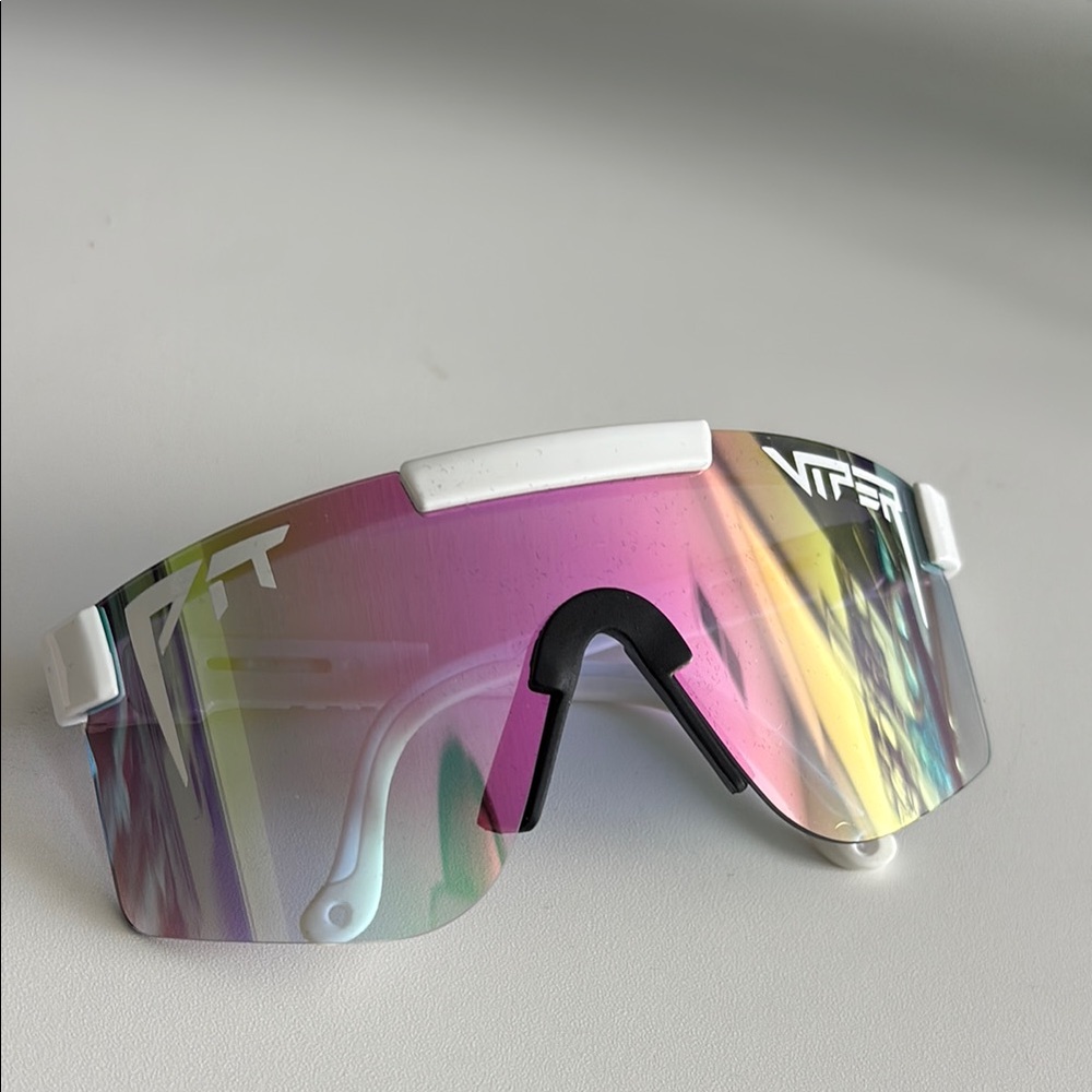 Pit Viper White Sunglasses with Gradient Lens